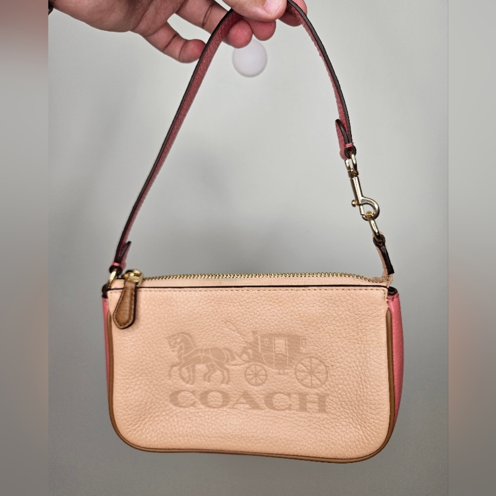 COACH Leather w/ Horse & Carriage Nolita 19 Wristlet or Handbag
